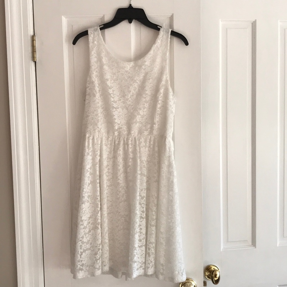 Lush White skater dress